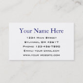 Reisbureau Visitekaartje (Achterkant)