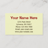 Reisbureau Visitekaartje (Achterkant)