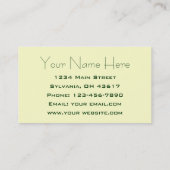 Reisbureau Visitekaartje (Achterkant)