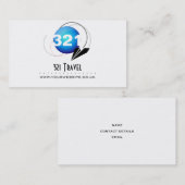 Reisbureau Visitekaartje (Blue logo versie) (Voorkant / Achterkant)