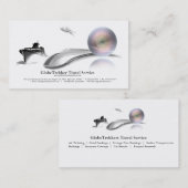 Reisbureau — Visitekaartje van de reisdienst (Voorkant / Achterkant)