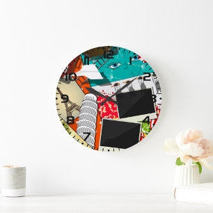 Reiscollage met iconische bezienswaardigheden Vaka Grote Klok