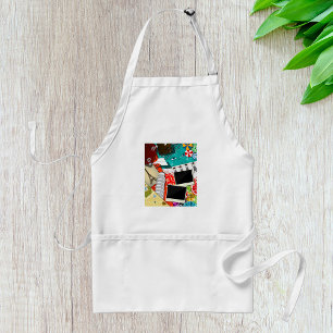 Reiscollage met iconische bezienswaardigheden Vaka Standaard Schort