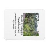 Reisconsulent bedrijf naam e-mail website toevoege magneet (Horizontaal)