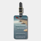 Reisconsultant voor reisdiensten, vliegtuig-Wing Bagagelabel (Voorkant verticaal)