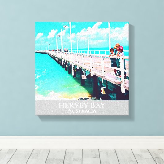 Reisdruk Hervey Bay Queensland Australië Canvas Afdruk (Insitu (Houten vloer))