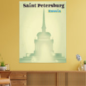 Reisdruk in Sint-Petersburg Rusland in stijl Canvas Afdruk (Insitu (Woonkamer))