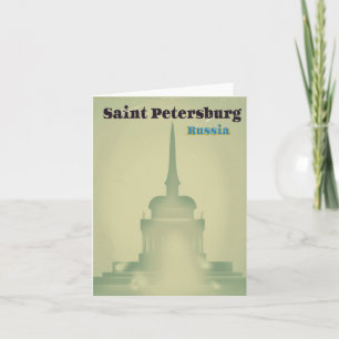Reisdruk in Sint-Petersburg Rusland in stijl Feestdagen Kaart