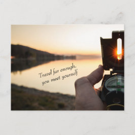 Reisen, um sich selbst zu finden briefkaart