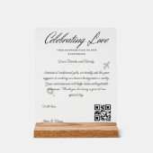 Reisfonds Aanvraag QR Code Honeymoon Fund Acryl Bord (Voorkant)