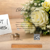 Reisfonds Aanvraag QR Code Honeymoon Fund Acryl Bord