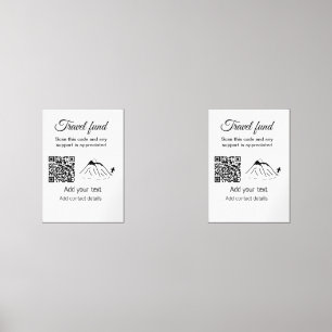 Reisfonds vakantie huwelijksreis donatie voeg naam muurkunst sets