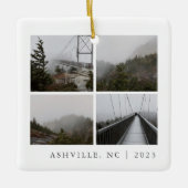 Reisfoto Collage Aangepaste vakantie Keepsake Keramisch Ornament (Voorkant)