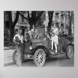 Reisfotograaf, 1927. Antieke foto Poster