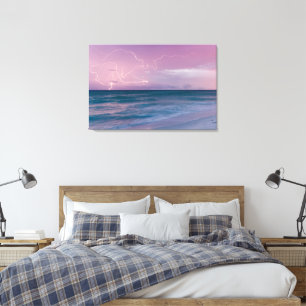 Reisfotografie Decor met Sunset Beach Foto Canvas Afdruk