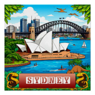 🌊 Reisgeheugen Sydney Harbour voor Bezoekers 🌊 Perfect Poster