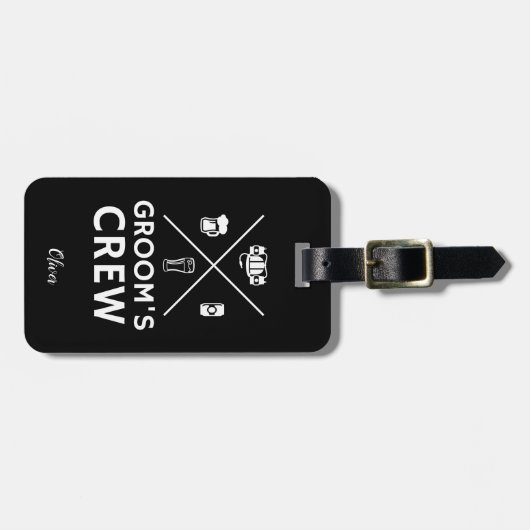 Reisgenoten van de Bruidegom Bruidsjonkers Honeymo Bagagelabel (Voorkant horizontaal)