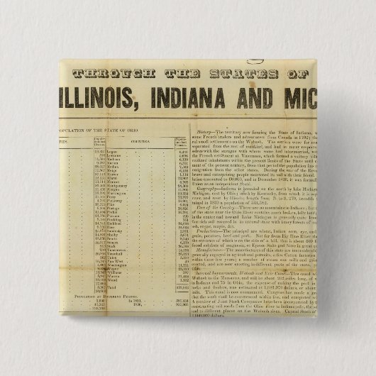 Reisgids en emigrantengids vierkante button 5,1 cm (Voorkant)