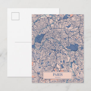 Reisgids voor Parijs Frankrijk Winderige Stad Briefkaart