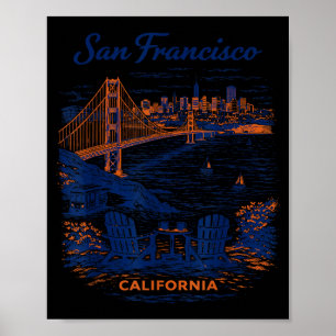 Reisillustratie met nostalgische bezienswaardighed poster