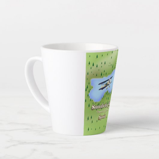 Reiskaart bij het meer van Sanabria in Spanje. Latte Mok (Linkerhoek)