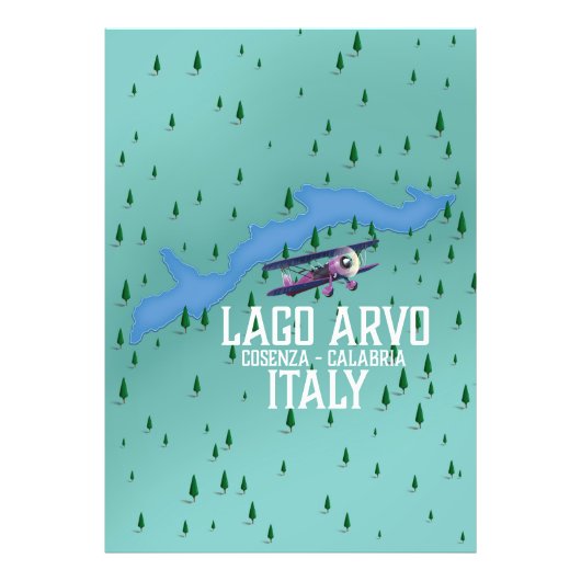 reiskaart lago arvo Italië Foto Afdruk (Voorkant)