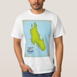 Reiskaart van Unguja Island T-shirt