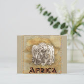  reiskaart voor Tiger-Afrika Briefkaart (Staand voorkant)
