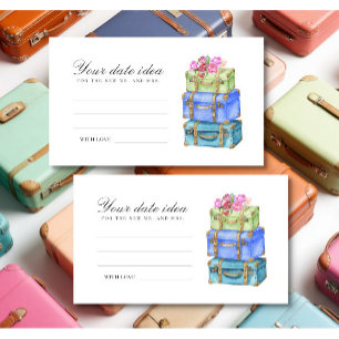 Reiskoffer bagage Date night ideeën Informatiekaartje