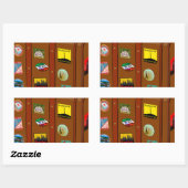 Reiskoffer Rechthoekige Sticker (Vel)