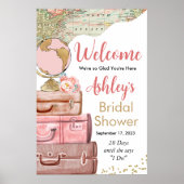 Reiskoffer Welkom Bord Poster (Voorkant)