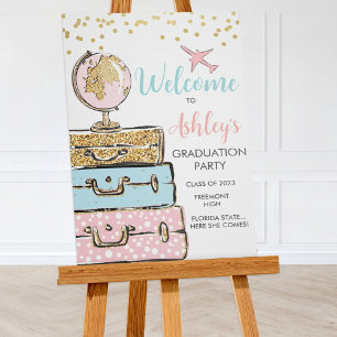 Reiskoffer Welkom Bord Poster Afstudeerfeest