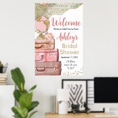Reiskoffer Welkom Teken Poster (Thuiskantoor)