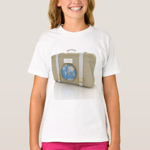 Reiskofferklok Wereldkaart uit het verleden T-shirt