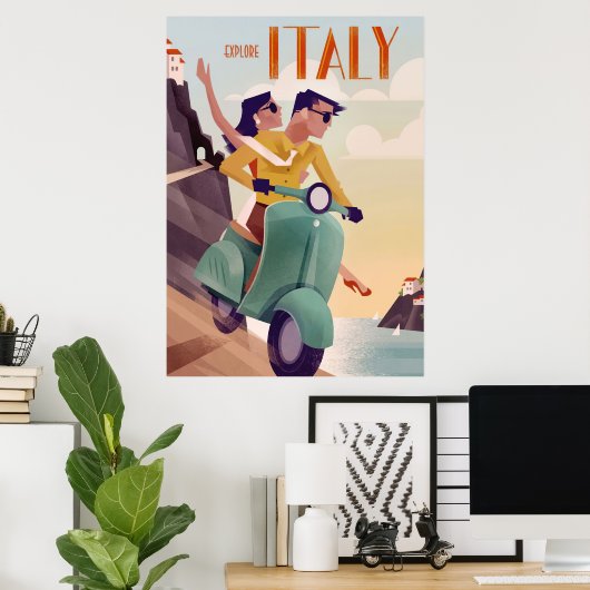 Reiskunst Ontdek Italië Poster (Thuiskantoor)