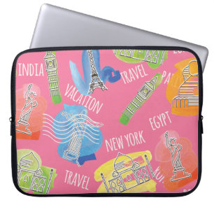 Reislocaties Patroon Laptop Sleeve