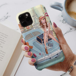 Reismeisje in Parijs - zaak Iphone 11 Hoesje