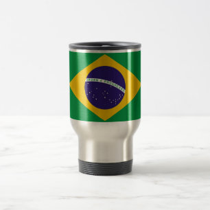 Reismok met vlag van Brazilië Reisbeker