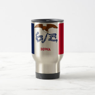 Reismok met vlag van de staat Iowa - Verenigde Sta Reisbeker
