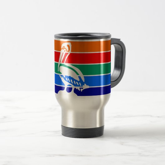 Reismok met vlag van St. Petersburg Reisbeker (Voorkant rechts)