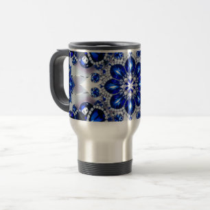 Reismok met White Blue Colors Design Reisbeker