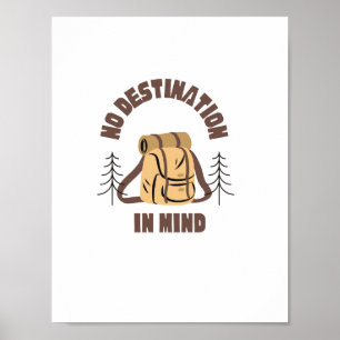 Reisofferte Geen bestemming in gedachten Wandkunst Poster