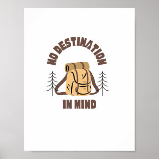 Reisofferte Geen bestemming in gedachten Wandkunst Poster