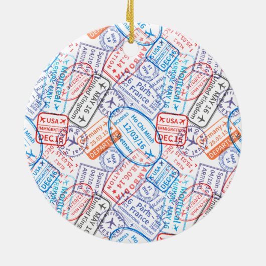 Reispictogram Keramisch Ornament (Achterkant)