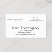 Reisplanner Visitekaartje (Achterkant)