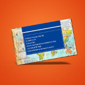 Reisplattegrond hostel oude stijl retro tekening visitekaartje