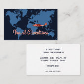  reisplattegrond wereldwijd visitekaartje (Voorkant / Achterkant)