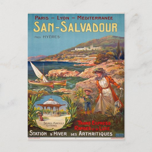  reisposter 1900 San Salvadour Briefkaart (Voorkant)