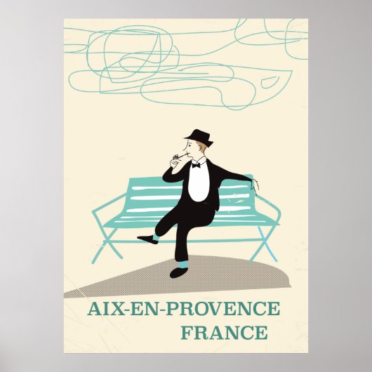 Reisposter Aix-en-Provence Frankrijk Poster (Voorkant)