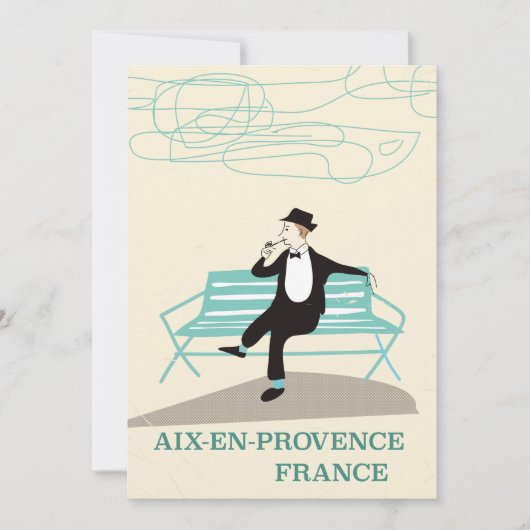 Reisposter Aix-en-Provence Frankrijk Save The Date (Voorkant)